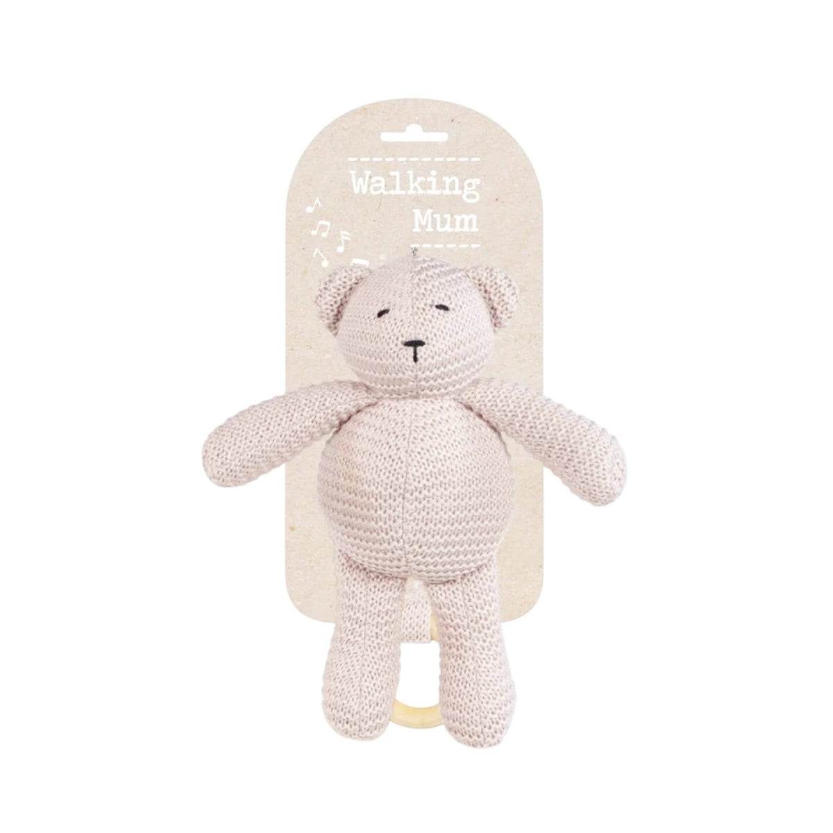 Pasito A Pasito Knitted Musical Bear Pink